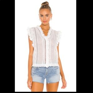 Frame Lauren Top in Blanc